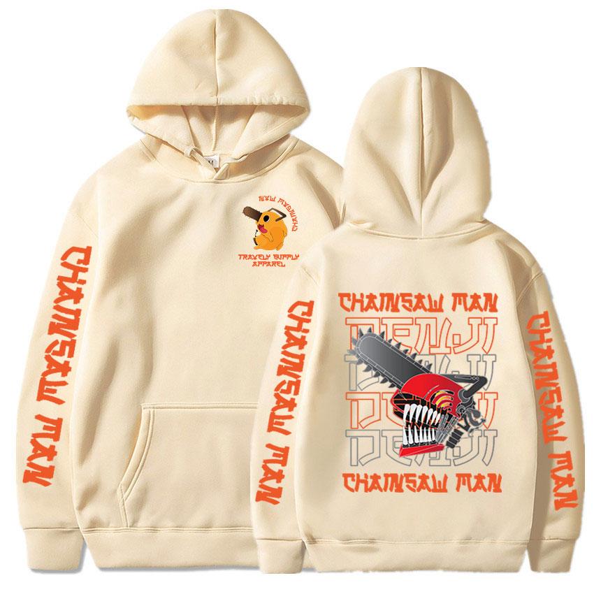 Anime Chainsaw Man Denji Pochita Hoodies Cartoon Bedruckte Herren Pullover Manga Grafik Sweatshirts Lange Ärmel Mit Kapuze Gothic Streetwear