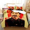Russischer Genosse Joseph Stalin Porträt Bettwäsche Set Einzelbett Doppelbett Full Queen King-Size Abmessungen Abmessungen Bettwäsche Set Erwachsener Kind Schlafzimmer Bettbezug