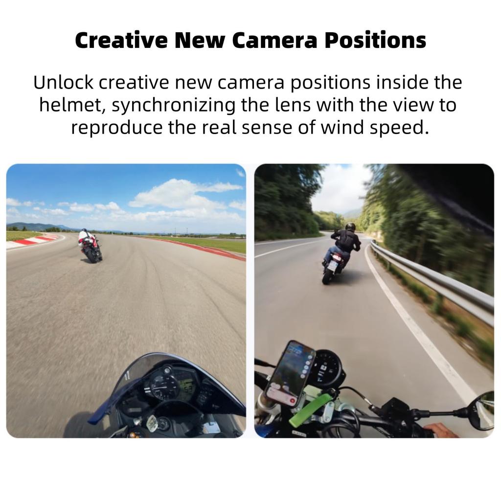 XBERSTAR Camera Helmet Mount for Insta360 GO 3S/Go 3 Action Camera, Bike Helmet Liner POV Mount Fixed Bracket Base