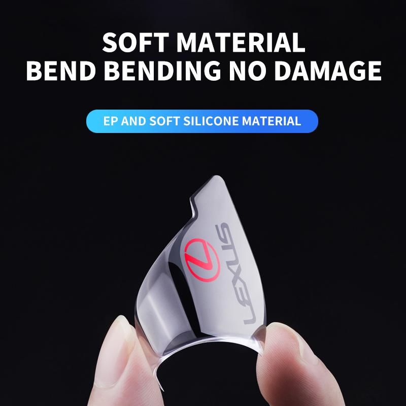 2pcs Transparent Silicone Anti-Scratch Stickers Car Door Corner Protection Cover For Lexus F SPORT GX460 Ct200h IS250 ES 220D