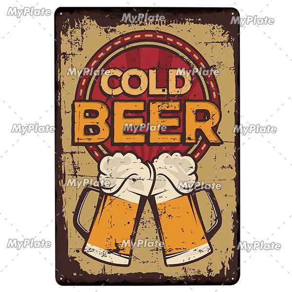 

KALTEN BIER Metall Zeichen Vintage Plaque Alkohol Zinn Zeichen Platte Wand-dekor Für Bar Club Mann Cave Kunst Malerei geschenk 20x30cm（7.8x11.8inch）
