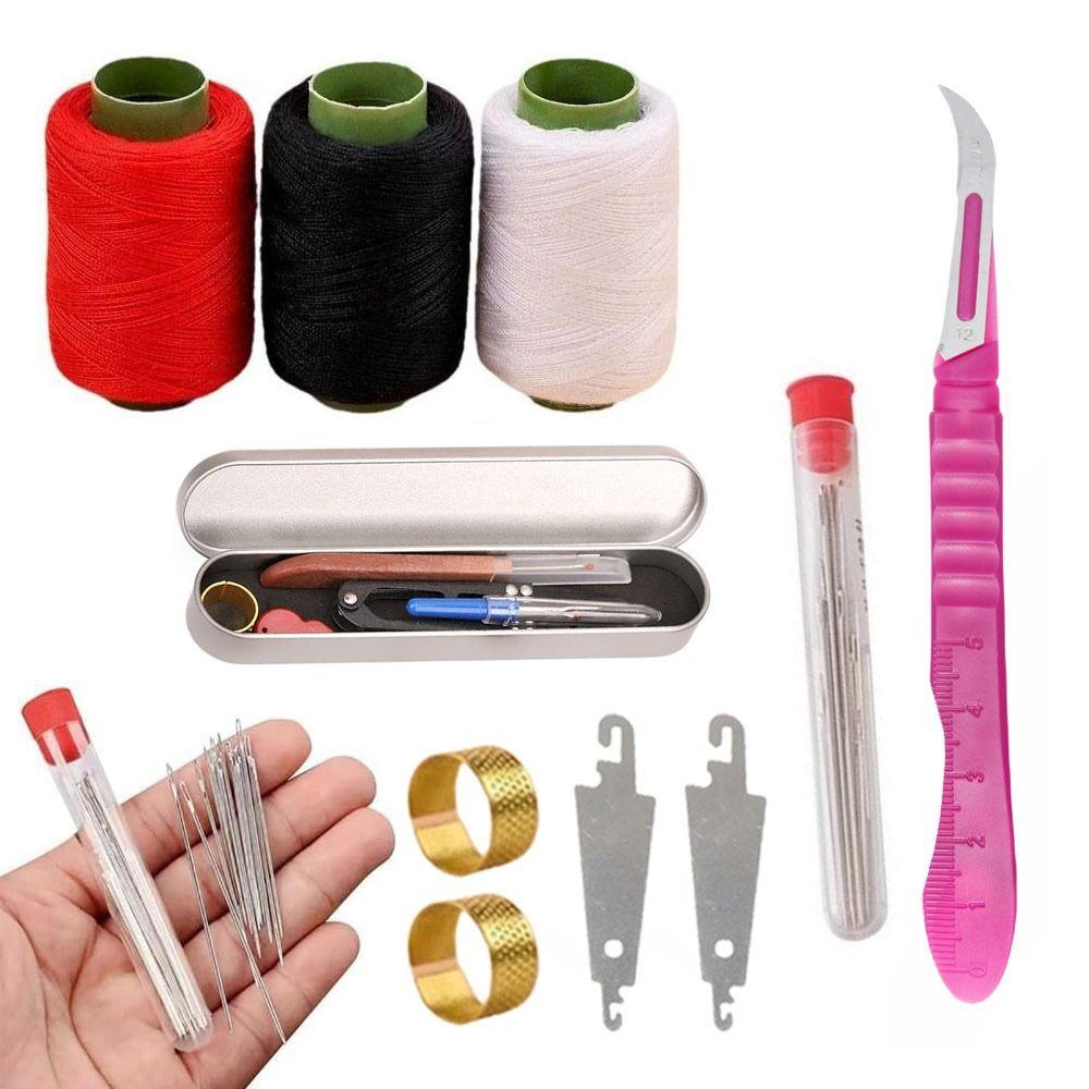 Set di Strumenti da Cucito Multiuso con Ago Superiore, Ago da Cucito Facile, Filo, Strumenti per Riparazioni Manuali, Kit Ago e Filo (6/25/34 Pezzi)