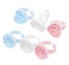 Disposable Plastic Eyelash Blooming Heart Shaped Glue Ring Cup Easy Fan Lash Extensions Tool Eyelash Flower Cup Easy Fans Glue