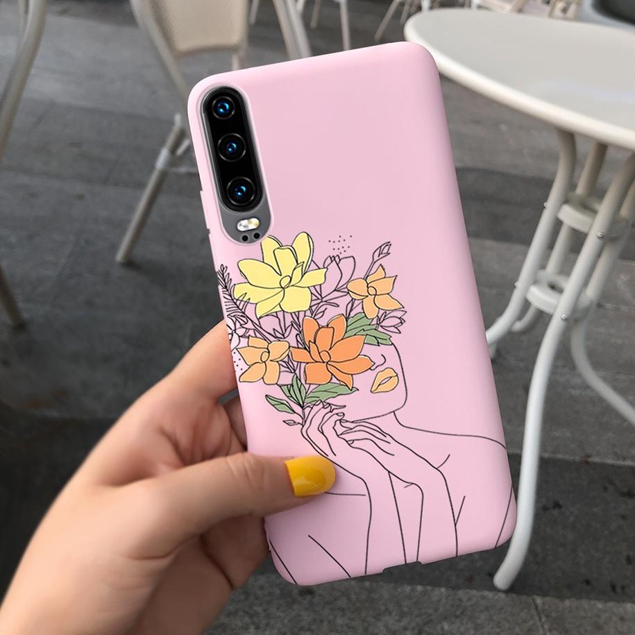 P30 Lite Case Fashion Flower Pattern Phone Case For Huawei P30 P 30 P30Lite 2020 MAR-LX1M Shockproof Bumper Soft TPU Funda Coque