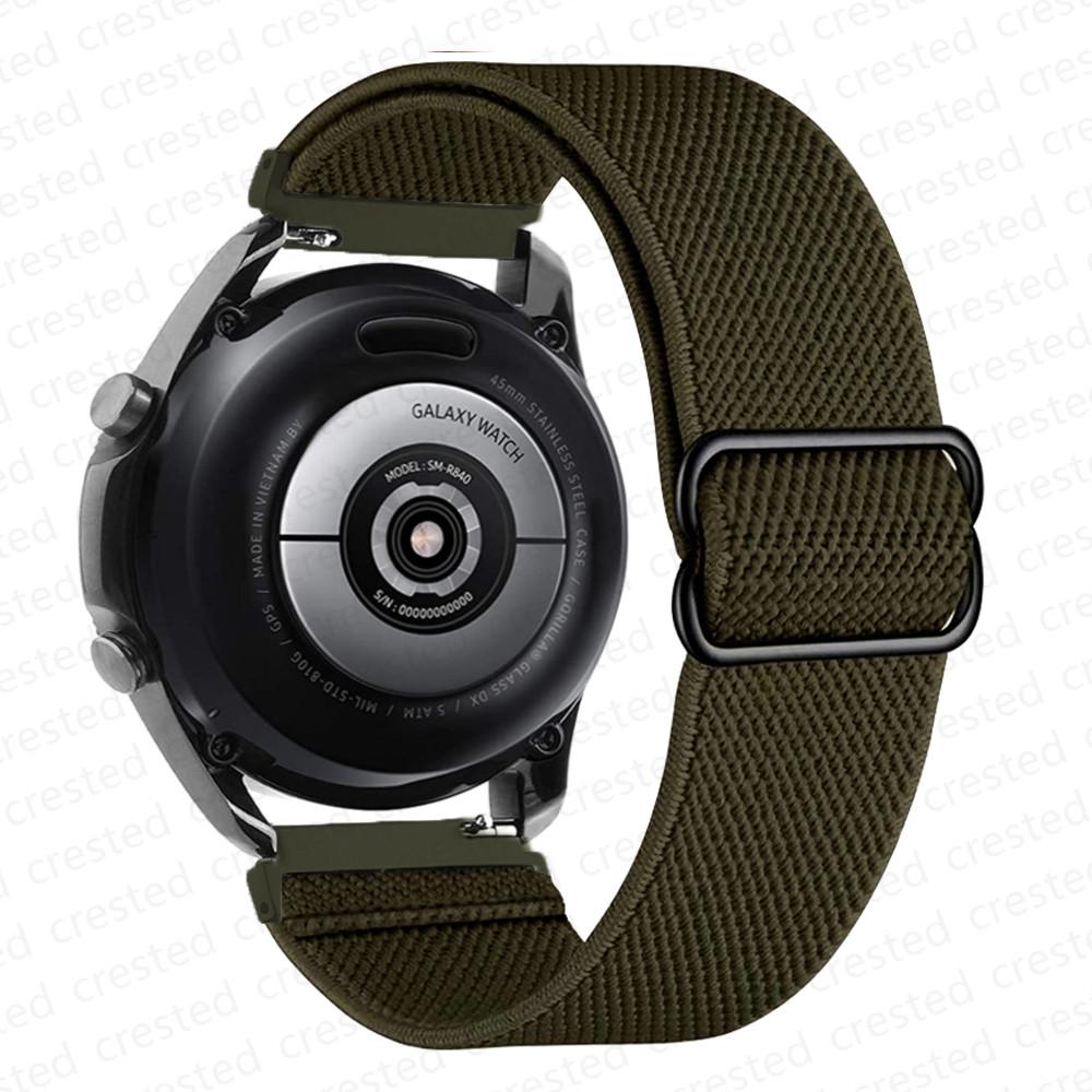 20mm/22mm Armband für Samsung Galaxy Watch 7/FE/6/5/pro/4 44mm 40mm/classic 3/Active 2/46mm Verstellbares Elastisches Nylon Armband
