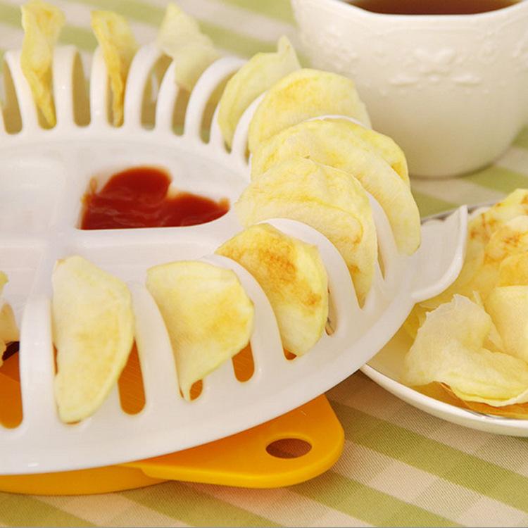 DIY Low Calories Microwave Oven Baked Potato Chips Grill Potato Maker Baking Pastry Tools Kitchen Accessories