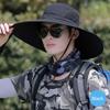 Summer 15CM Large  Sun Hat Men Women Breathable Fishing Caps Sun UV Protection Mesh Fisherman Hat Hiking Outdoor Beach Cap