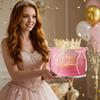 8Pcs Queen Crown Cake Topper Happy Birthday Princess Tiaras Headband with Bow Tie Wedding Cake Decorations Party Supplies