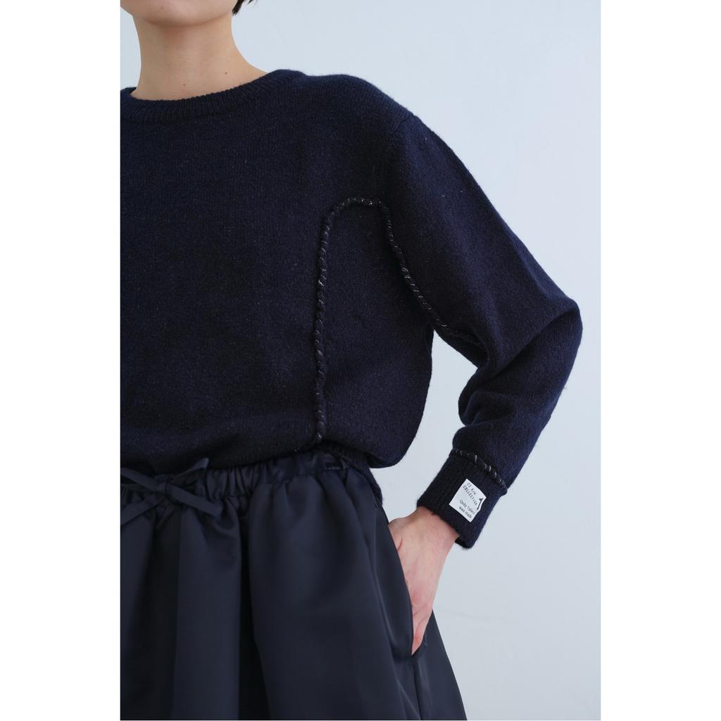 RECODE Raw Edged Detail Knit Top_R0Waw23107Nyx