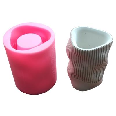 Wave Twisted Concrete Silicone Pot Mold Succulent Flowerpot Clay Cement Plaster Molds DIY Home Garden Flower Pots Mold