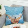 Summer Pool Oil Art Pillow Case For Car Sofa Decorative Home Double-sided Print Plush Square Throw Pillow Cushion Cover