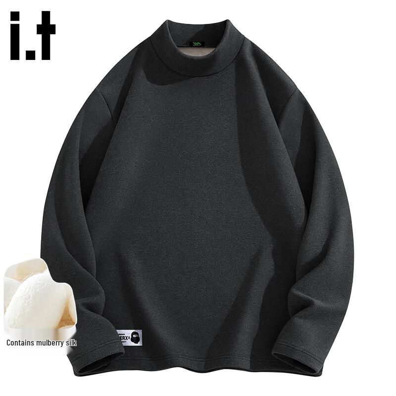 Fingercroxx Men s Fleece-Lined Half-Turtleneck Thermal Top 2XL
