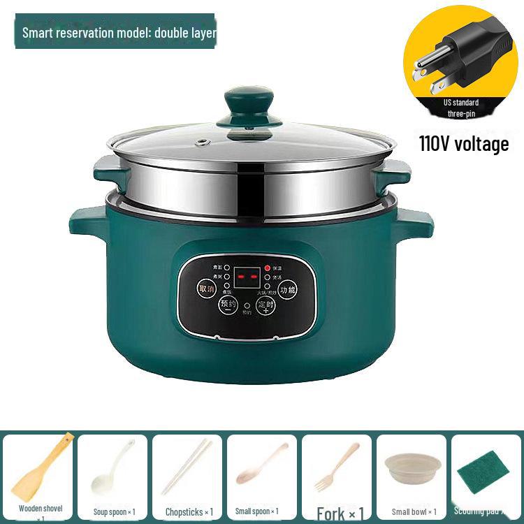 Aragaz electric multifuncțional standard american 110V și tigaie antiaderentă pentru cămine studențești cu funcție inteligentă de rezervare