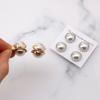 4 stk White Pearl Hijab Brosje Safty Sterk Magnetic Clip Luksus tilbehør Ingen hull Pins Brosjer Magnet for muslimsk skjerf