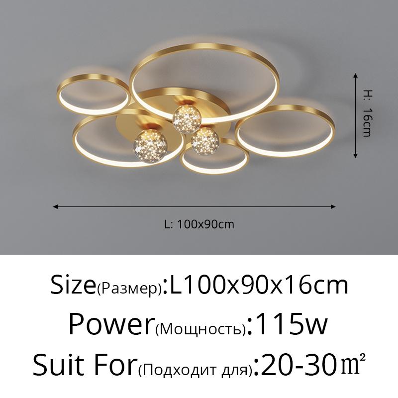 Rings Gypsophila Chandelier Lights for Living Room Bedroom Study Home Modern Ceiling Lighting Indoor Lamps