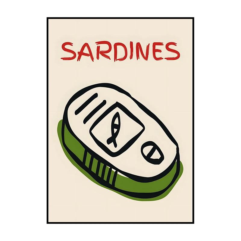 Sardinenbüchse Poster Modern Klassisch Druck Ausstellung Surrealismus Leinwandbild Wandkunst Bild für Zimmer Zuhause Küche Dekorat