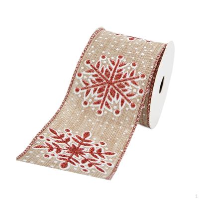 Weihnachtsband für Bastelprojekte und Geschenkverpackung 50 Yards 2,5 Zoll