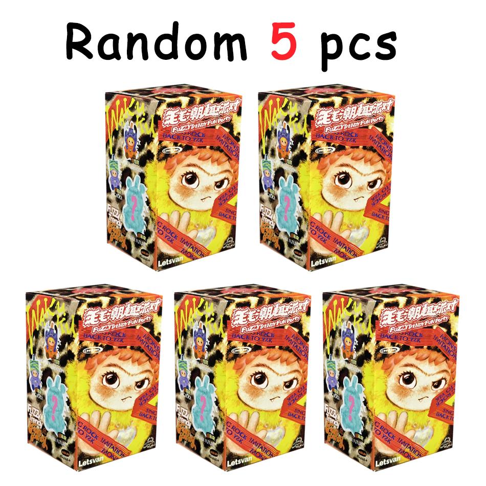 Wakuku Fuzzy In Fashion Fun Party with Box Cute Wakuku Figure Action Box Mystery Cute Doll Bag Pendant Doll Surprise Gift Toy