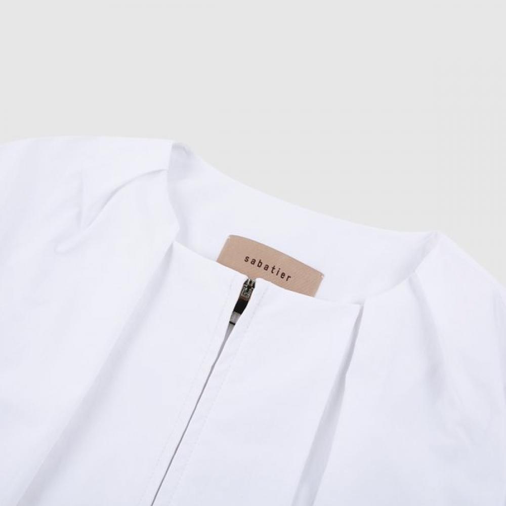 Sabatier Cross Zip Flared Dress Wh  D16070os 