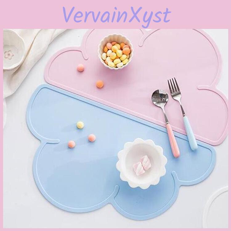 Cloud Food Silicone Grade Placemat Table Pad Kid Heat Resistant Mat Baby Placemats For Table Pads Anti Slip Easy Cleaning Mats