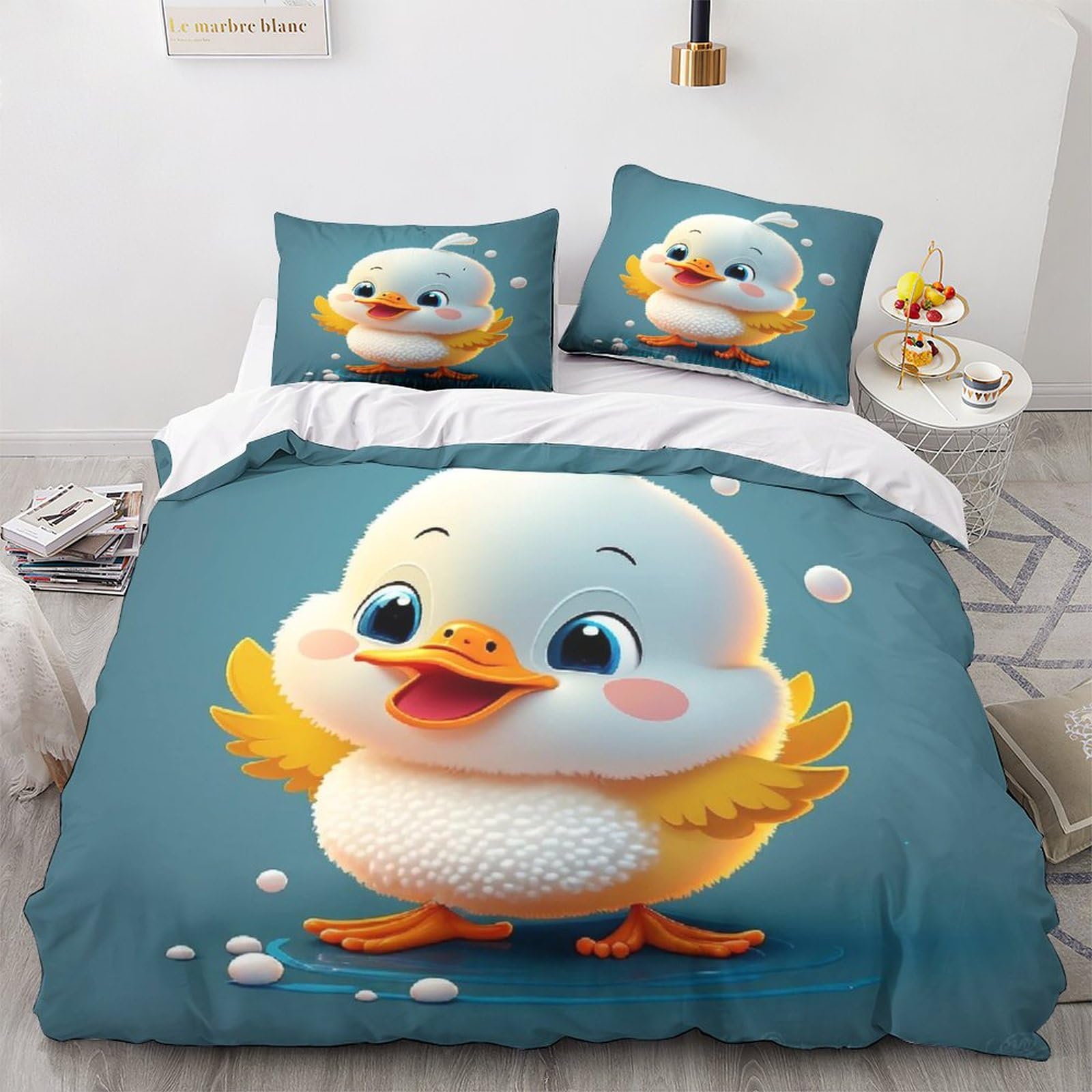 

Carton Duck Soft Duvet Cover Beding Decoration Gift First Choice Suitable for Children Young Boys Young Girls Adult Peoples Soft Warm plus Breathable 100*200cm Single