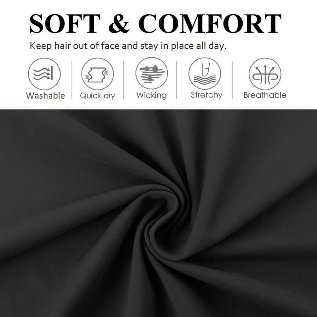 Headbands for Women Non Slip Sweat Hairbands Elastic Soft Stretchy Head Bands Sports Workout Yoga Outdoor Running Travel Headwrap Hair Accessories