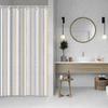 Moderner Gestreifter Duschvorhang Boho Badezimmer Dekor Wasserabweisendes Gewebe Badezimmer Wäsche Set Trendige Wohnaccessoires