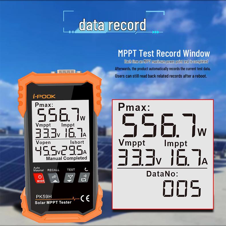 Multifunctional 2KW Solar Panel Meter: Voltage, Current, & Power Curve Digital Display Multimeter