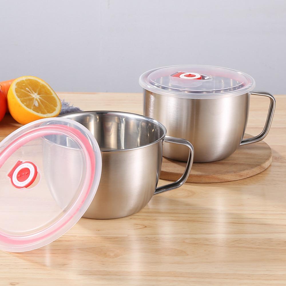 316 Edelstahl Ramen Schüssel Auslaufsichere Suppenschüssel Wohnheim Instant-Nudelschüssel Schule