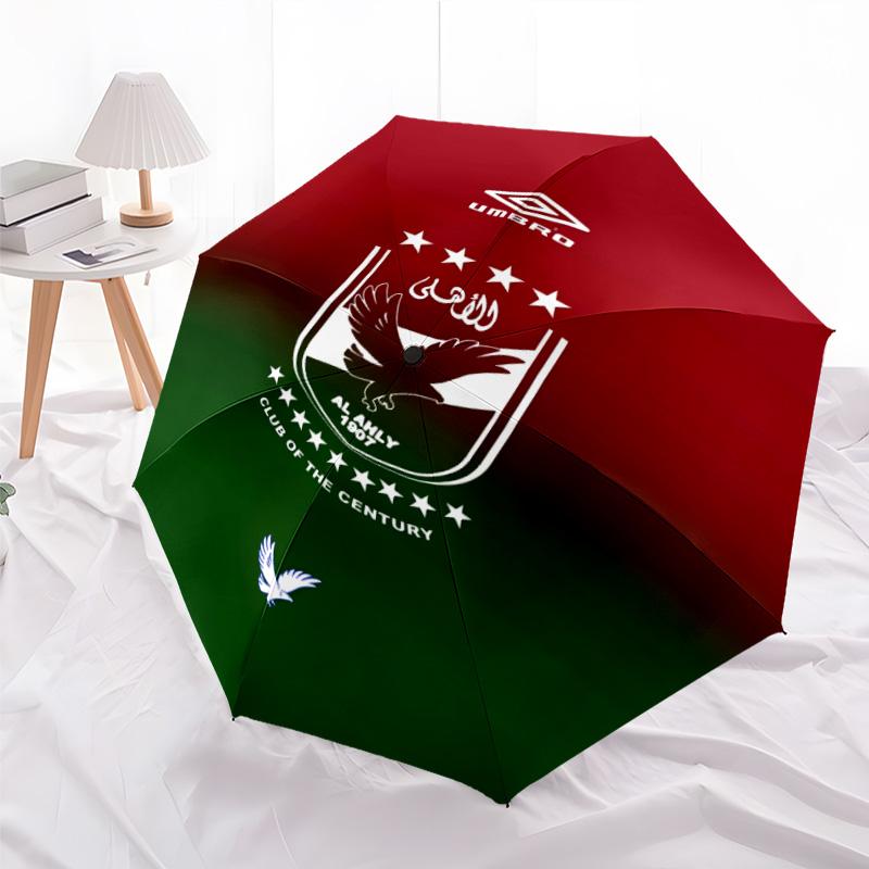 1pc Al Ahly FC Umbrella, Sun Protection, And UV Shielding. It Has Eight Sturdy Ribs for Outdoor Use And Perfect As a Holiday Gift