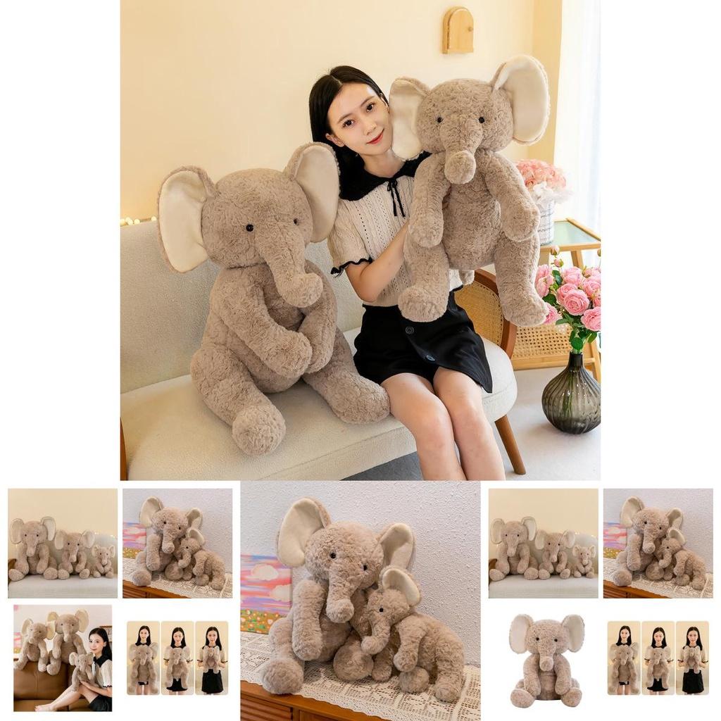 Adorable Plush Elephant Pillow Toy For Children Realistic Elephant Stuffed Animal