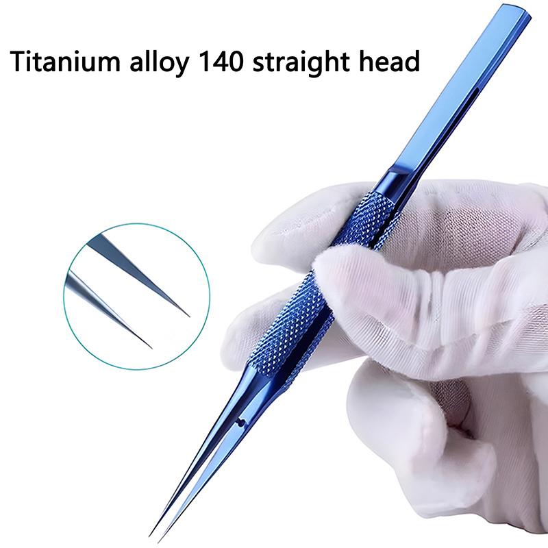 Precision Titanium Alloy Tweezers Professional Repair Fingerprint Fly Line Phone Motherboard Antimagnetic Electronics Forceps