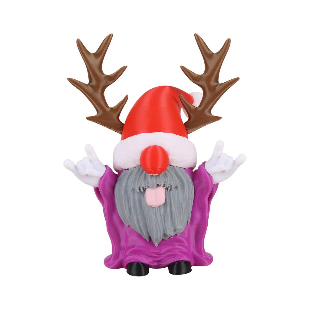 3D Printed Assembled Deer Antler Dwarf Figurine Model Toy