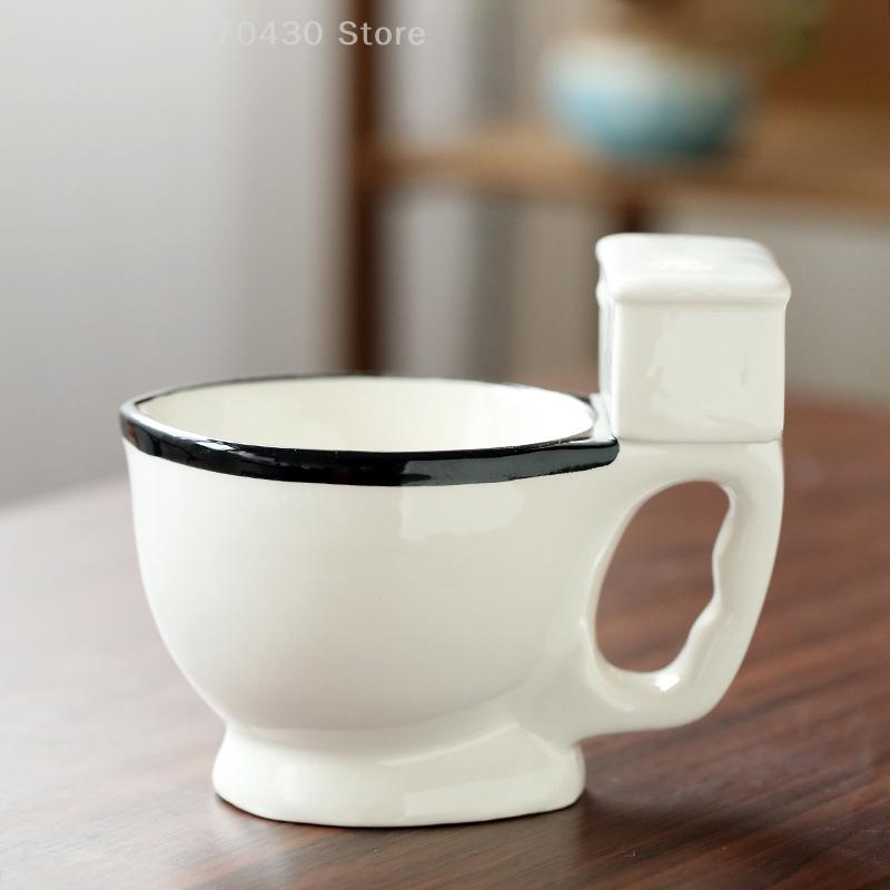 300ml Toilet Ceramic Mug Coffee Tea Milk Ice Cream Cup Water Cup
