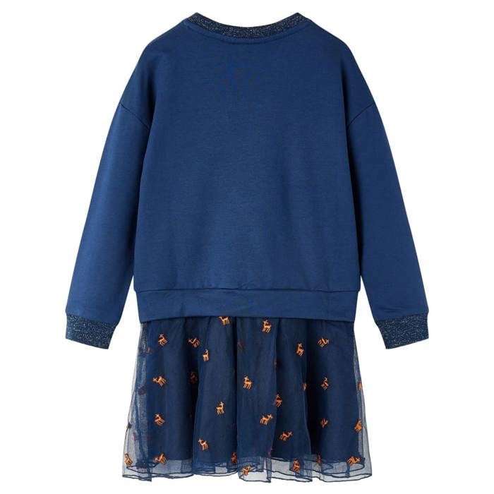 Robe pour enfants à manches longues bleu marine 92/104/116/128/140