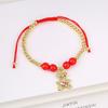 8 Colors Shiny Crystal Zirconia Animal Bear Bracelet Fashion Gold Plated Copper Beads Wrist Jewelry Bracelet for Daily Wear