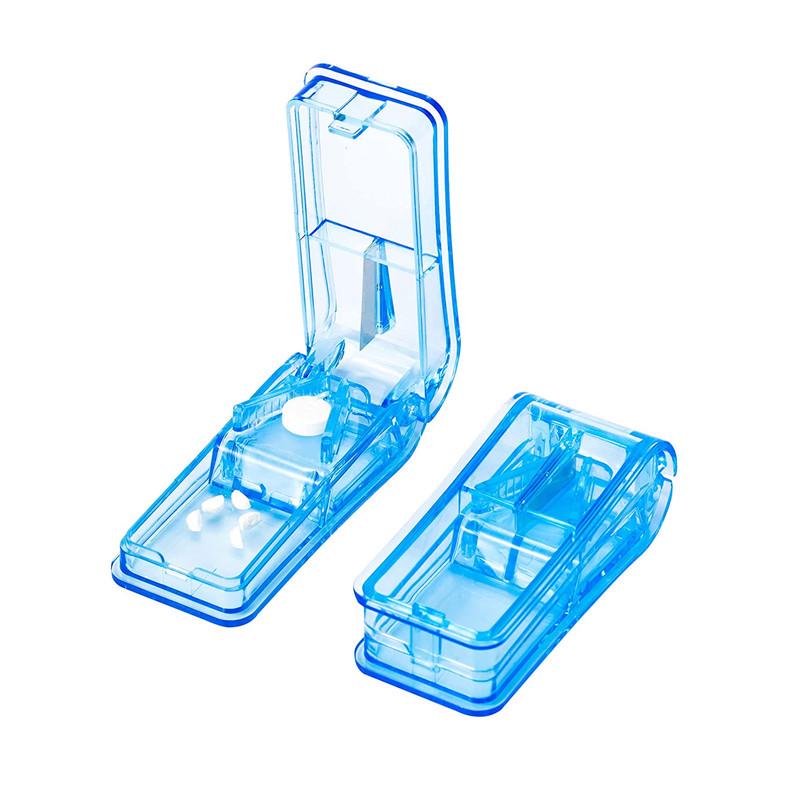 

Таблетница и измельчитель: Готовый к путешествию, удобный разделитель таблеток два-в-одном прозрачный/синий