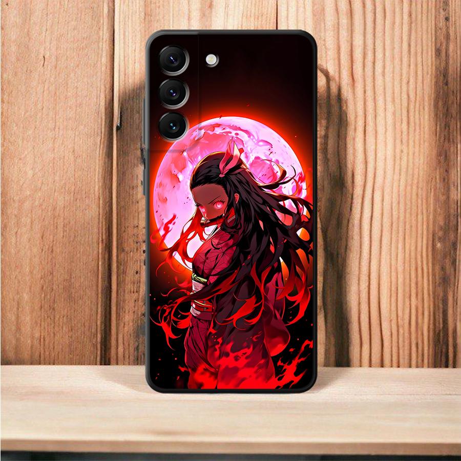 

Demon S-Slayer Sanemi Black Soft Phone Cover Case for Samsung Galaxy Note 8 9 S9 10 Plus S8 S10 20 Ultra Galaxy Note20 Ultra