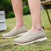 Breathable Mesh Men's Loafers Retro Style Slip-ons Men Anti-slip Casual Sports Shoes Elastic Walking Shoes Big Size