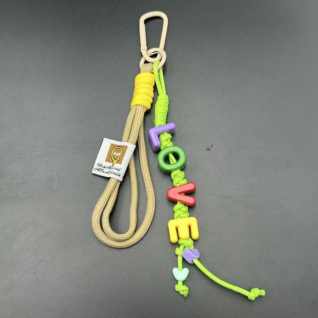 Dopamine Rope Pendant: Colorful Handmade Keychain & Phone Lanyard