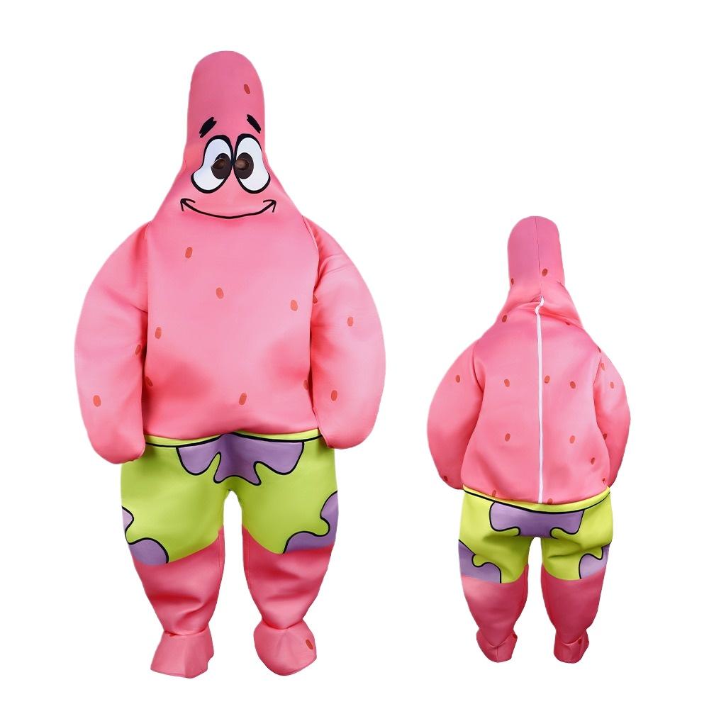 Anime Kreslený Patrick Hvězda Cosplay Kostým Houba Patrickstar Kombinéza pro Ženy Dívky Chlapce Muže Purimová Párty Karnevalový Kostým