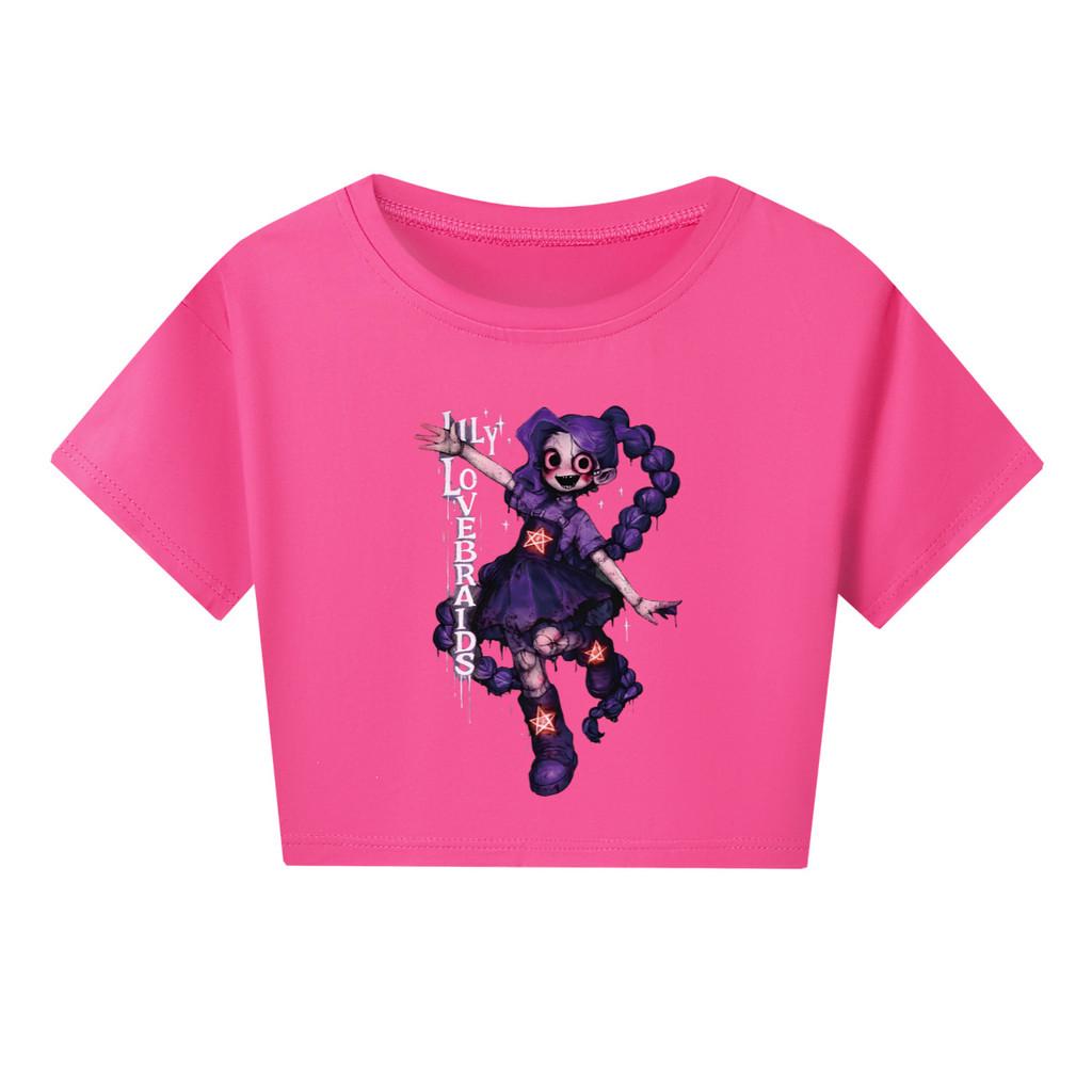 5583 Kids Girls Lily Lovebraids Print Short Style T-Shirt