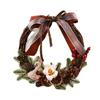 Love of the Harbor Christmas Rattan Wreath for Window or Door Display