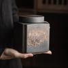 Creative Vintage Gilt Tea Caddy Moisture Seal Large Capacity Storage Box Ceramic Nut Decoration Jar Crafts Gift Home Decoration