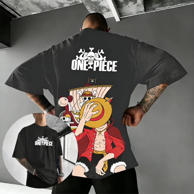 One Piece Luffy Anime Mens T Shirt Cotton Short Sleeve Tee 2026 Summer Streetwear Graphic Print Casual Tops Y2k Clothes Unisex