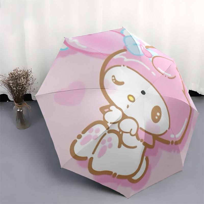 1pc My Melody Automatic Opening/Closing Umbrella with Foldable Design, 8-Bone Iron Frame, Outdoor Use, Perfect Gift for Fans, Travelers, Daily Use, Su