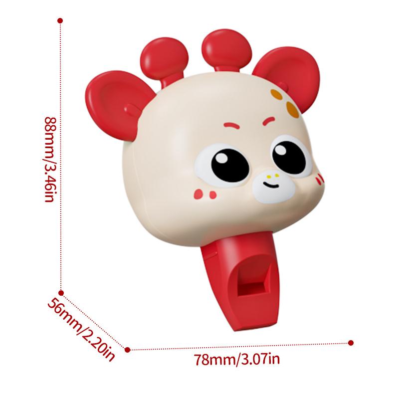 

Giraffe shaped whistle, available in yellow and red colors, fine motor skills, ABS material, baby Christmas supplies красный