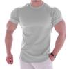 Muscular Men's Fitness Clothes Sports T-shirt Tight Sko Elastic Training Quick Dry Clothes Casual Short Sleeves