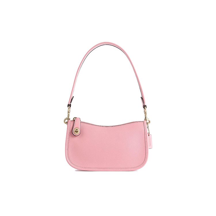 Coach Swinger 20 Zipper Closure Pebble Leather Shoulder Bag Women Shoulder Bag Pink C2643-B4S9M