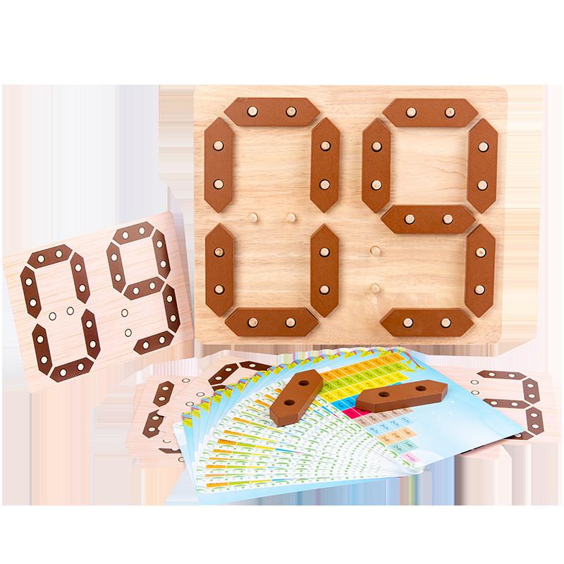 Wooden Montessori Math Learning Board With Numbers For Kids Educational Puzzle Toy